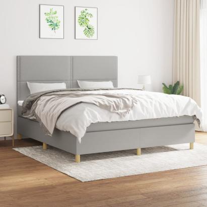 Pat continental, gri deschis, 180x200 cm, material textil GartenMobel Dekor