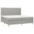 Pat box spring cu saltea, gri deschis, 200x200 cm, textil GartenMobel Dekor