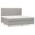 Pat box spring cu saltea, gri deschis, 200x200 cm, textil GartenMobel Dekor