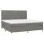 Pat box spring cu saltea, gri închis, 200x200 cm, textil GartenMobel Dekor