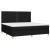 Pat box spring cu saltea, negru, 200x200 cm, textil GartenMobel Dekor