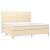 Pat box spring cu saltea, crem, 200x200 cm, textil GartenMobel Dekor