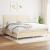 Pat box spring cu saltea, crem, 200x200 cm, textil GartenMobel Dekor