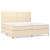 Pat box spring cu saltea, crem, 200x200 cm, textil GartenMobel Dekor