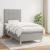 Pat continental cu saltea, gri deschis, 80x200 cm, textil GartenMobel Dekor