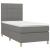 Pat box spring cu saltea, gri închis, 80x200 cm, textil GartenMobel Dekor