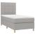 Pat box spring cu saltea, gri deschis, 90x190 cm, textil GartenMobel Dekor