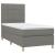 Pat box spring cu saltea, gri închis, 90x200 cm, textil GartenMobel Dekor