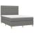 Pat box spring cu saltea, gri închis, 140x190 cm, textil GartenMobel Dekor