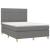 Pat box spring cu saltea, gri închis, 140x200 cm, textil GartenMobel Dekor