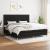 Pat box spring cu saltea, negru, 200x200 cm, textil GartenMobel Dekor