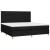 Pat box spring cu saltea, negru, 200x200 cm, textil GartenMobel Dekor