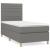 Pat box spring cu saltea, gri închis, 80x200 cm, textil GartenMobel Dekor