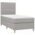 Pat box spring cu saltea, gri deschis, 100x200 cm, textil GartenMobel Dekor
