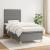 Pat box spring cu saltea, gri închis, 100x200 cm, textil GartenMobel Dekor