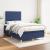 Pat box spring cu saltea, albastru, 120x200 cm, textil GartenMobel Dekor