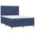 Pat box spring cu saltea, albastru, 140x200 cm, textil GartenMobel Dekor