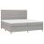 Pat box spring cu saltea, gri deschis, 200x200 cm, textil GartenMobel Dekor