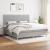 Pat box spring cu saltea, gri deschis, 200x200 cm, textil GartenMobel Dekor