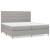 Pat box spring cu saltea, gri deschis, 200x200 cm, textil GartenMobel Dekor