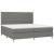 Pat box spring cu saltea, gri închis, 200x200 cm, textil GartenMobel Dekor