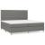 Pat box spring cu saltea, gri închis, 200x200 cm, textil GartenMobel Dekor