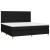 Pat box spring cu saltea, negru, 200x200 cm, textil GartenMobel Dekor