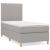 Pat box spring cu saltea, gri deschis, 90x190 cm, textil GartenMobel Dekor