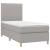 Pat box spring cu saltea, gri deschis, 90x190 cm, textil GartenMobel Dekor