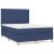 Pat continental cu saltea, albastru, 140x200cm, material textil GartenMobel Dekor