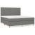 Pat box spring cu saltea, gri închis, 180x200 cm, textil GartenMobel Dekor
