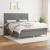 Pat box spring cu saltea, gri închis, 180x200 cm, textil GartenMobel Dekor