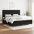 Pat box spring cu saltea, negru, 200x200 cm, textil GartenMobel Dekor