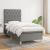 Pat box spring cu saltea, gri închis, 80x200 cm, textil GartenMobel Dekor