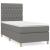 Pat box spring cu saltea, gri închis, 90x190 cm, textil GartenMobel Dekor
