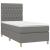 Pat box spring cu saltea, gri închis, 90x190 cm, textil GartenMobel Dekor