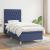 Pat box spring cu saltea, albastru, 90x190 cm, textil GartenMobel Dekor