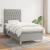 Pat box spring cu saltea, gri deschis, 100x200 cm, textil GartenMobel Dekor