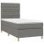 Pat box spring cu saltea, gri închis, 100x200 cm, textil GartenMobel Dekor