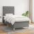 Pat box spring cu saltea, gri închis, 100x200 cm, textil GartenMobel Dekor