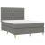 Pat box spring cu saltea, gri închis, 140x190 cm, textil GartenMobel Dekor