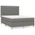 Pat box spring cu saltea, gri închis, 140x190 cm, textil GartenMobel Dekor