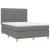 Pat box spring cu saltea, gri închis, 140x200 cm, textil GartenMobel Dekor