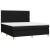 Pat box spring cu saltea, negru, 160x200 cm, textil GartenMobel Dekor
