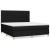 Pat box spring cu saltea, negru, 160x200 cm, textil GartenMobel Dekor