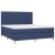 Pat continental cu saltea, albastru, 160x200cm, material textil GartenMobel Dekor
