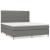 Pat box spring cu saltea, gri închis, 180x200 cm, textil GartenMobel Dekor