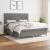 Pat box spring cu saltea, gri închis, 180x200 cm, textil GartenMobel Dekor