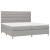 Pat box spring cu saltea, gri deschis, 200x200 cm, textil GartenMobel Dekor