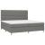 Pat box spring cu saltea, gri închis, 200x200 cm, textil GartenMobel Dekor